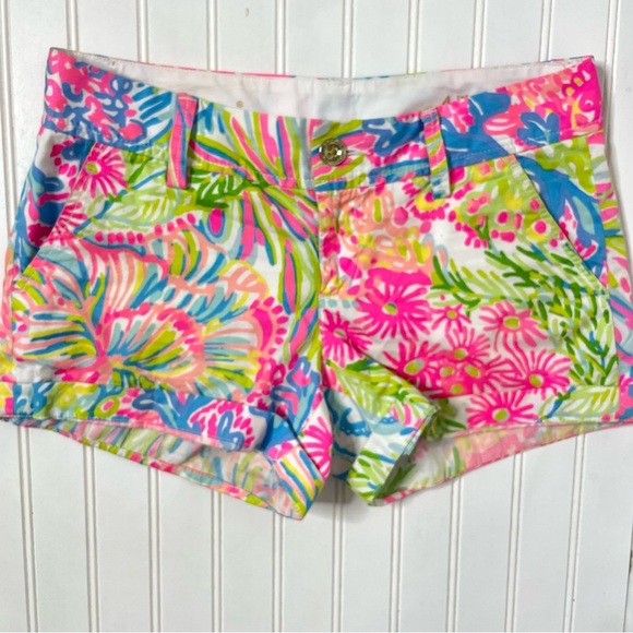 Lilly Pulitzer Callahan Short in Lovers Coral Reef Sz 4/161 - Picture 3 of 9